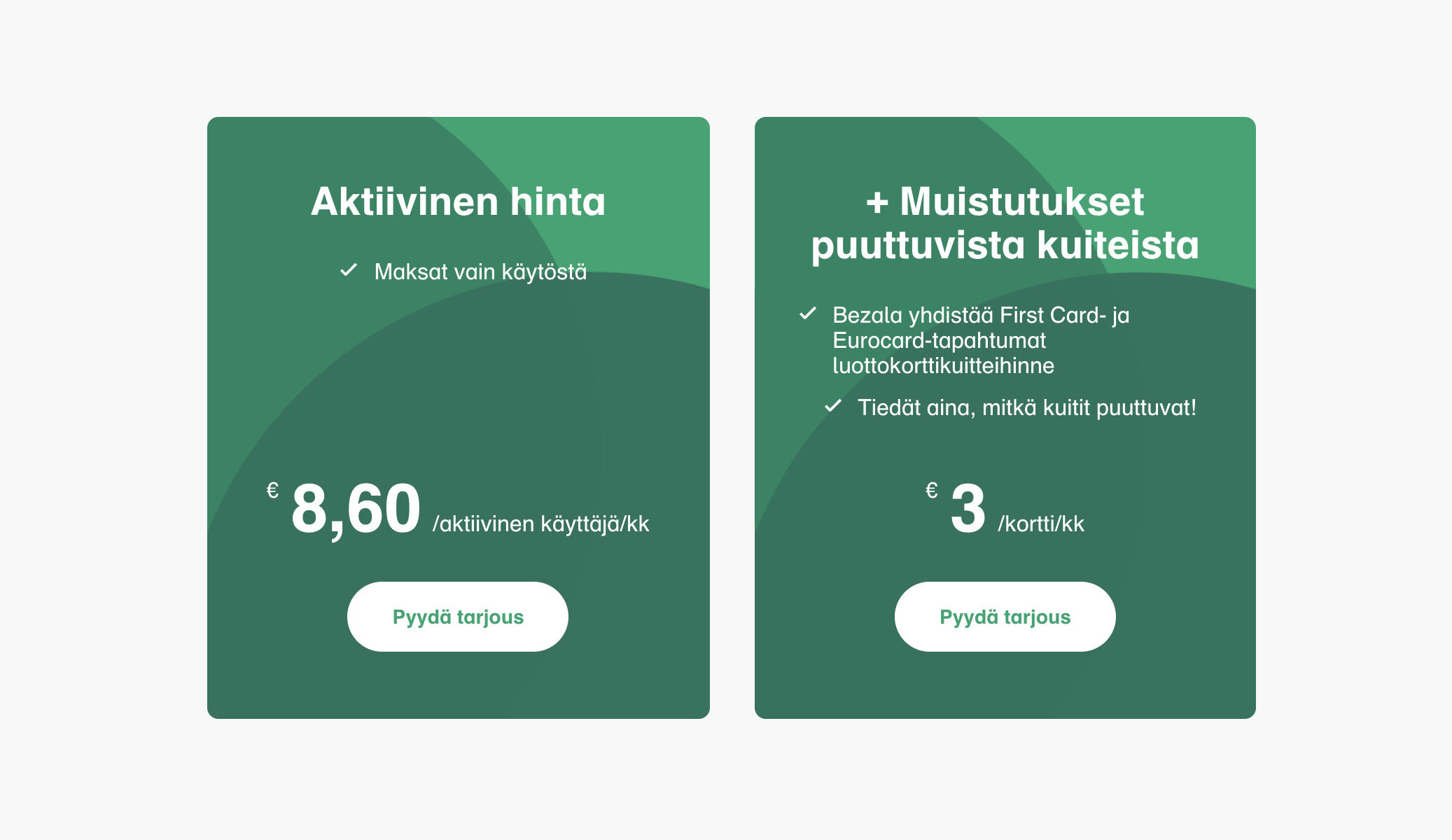 Hinnoittelu muutokset