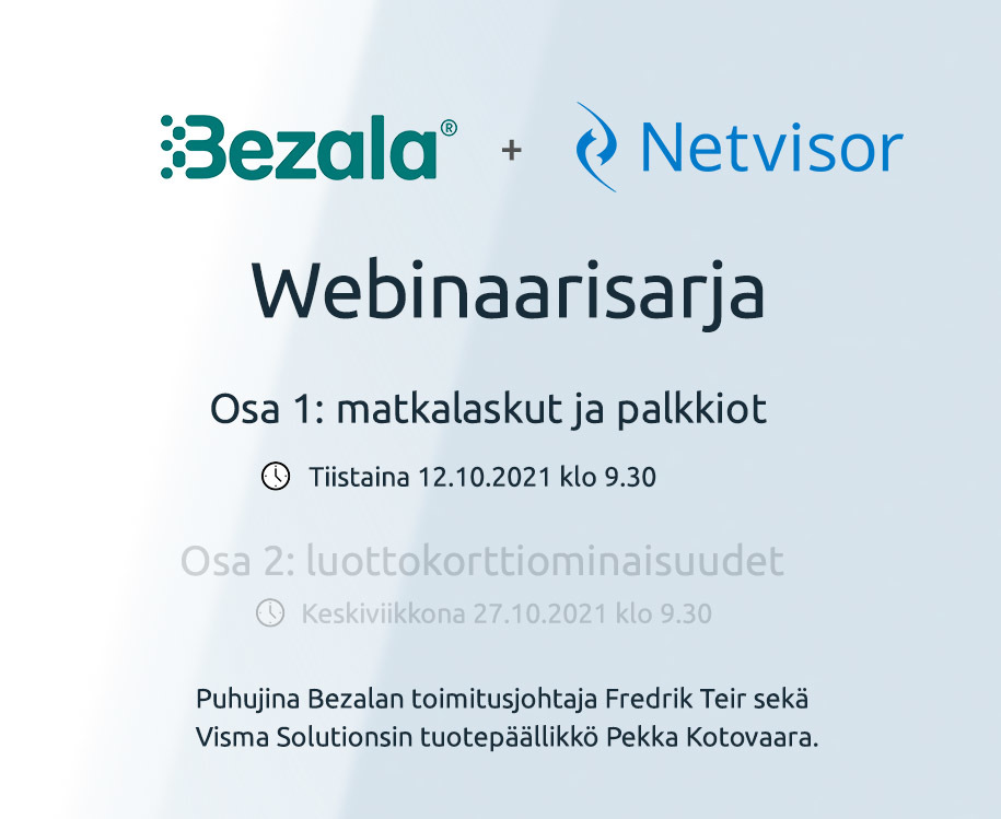 Bezala | Webinaaritallenne: Käsittele matkalaskut ja palkkiot…