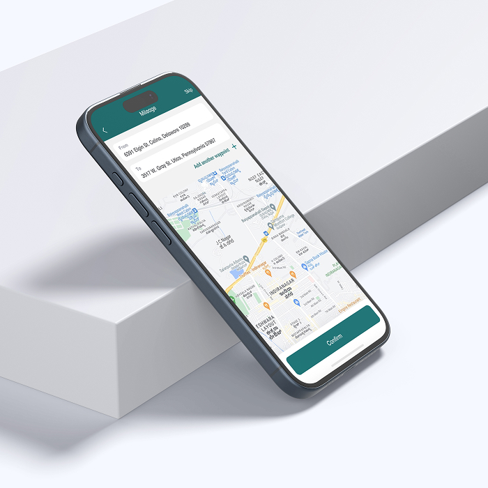 Mileage allowance calculator in Bezala app